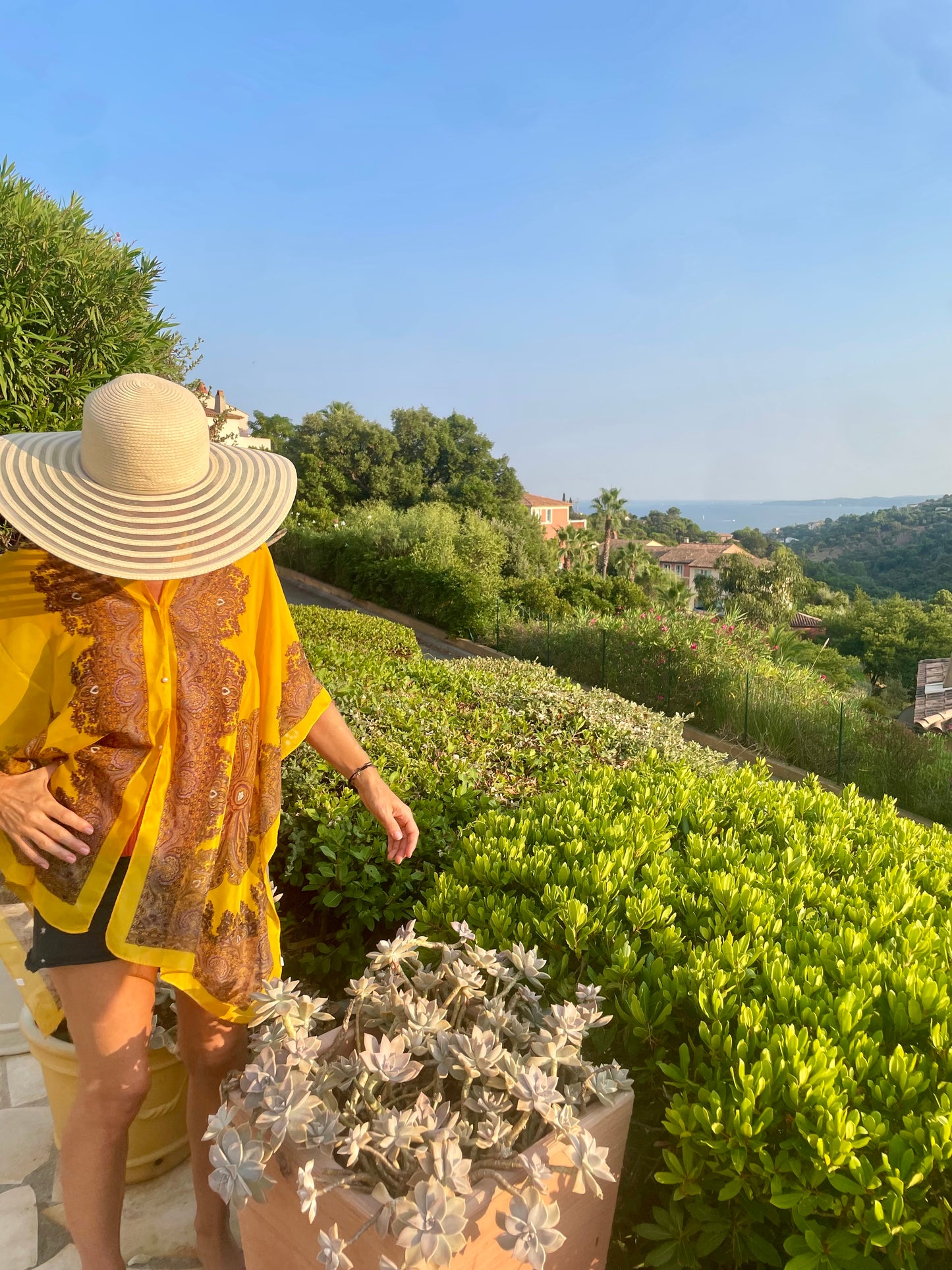 Cap de plage Jaune Moutarde